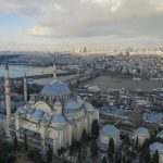 How technology is rewriting the rules of global tax residency Turkey, Istanbul, Aerial view of Suleymaniye mosque with Golden Horn and Beyoglu